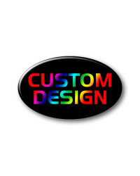 CUSTOM DESIGN Full Colour Oval Keyfob Badge