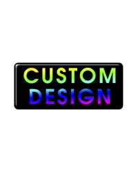 Custom Design Gel Full Colour Oblong Square Keyfob Badge